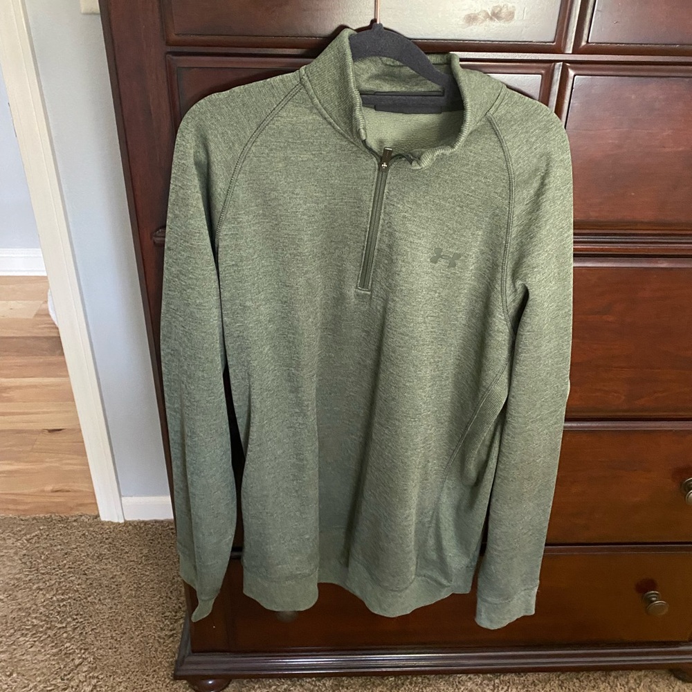 Under Armour Men’s 1/4 Zip Performance Sweater size xl - Olive Green